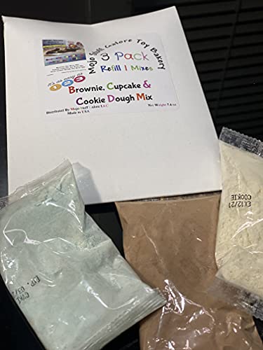 Mojo Stuff Galore Mojo's Children's Easy to Bake Oven Mixes | Play Toy Oven 3 Pack Mega Refill | Cupcakes Cookies Brownie Ultima