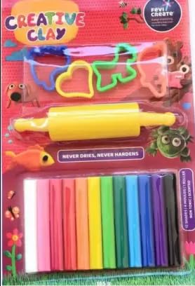 Dotfusion Modeling Clay For Kids (Multicolor 12 Pc)