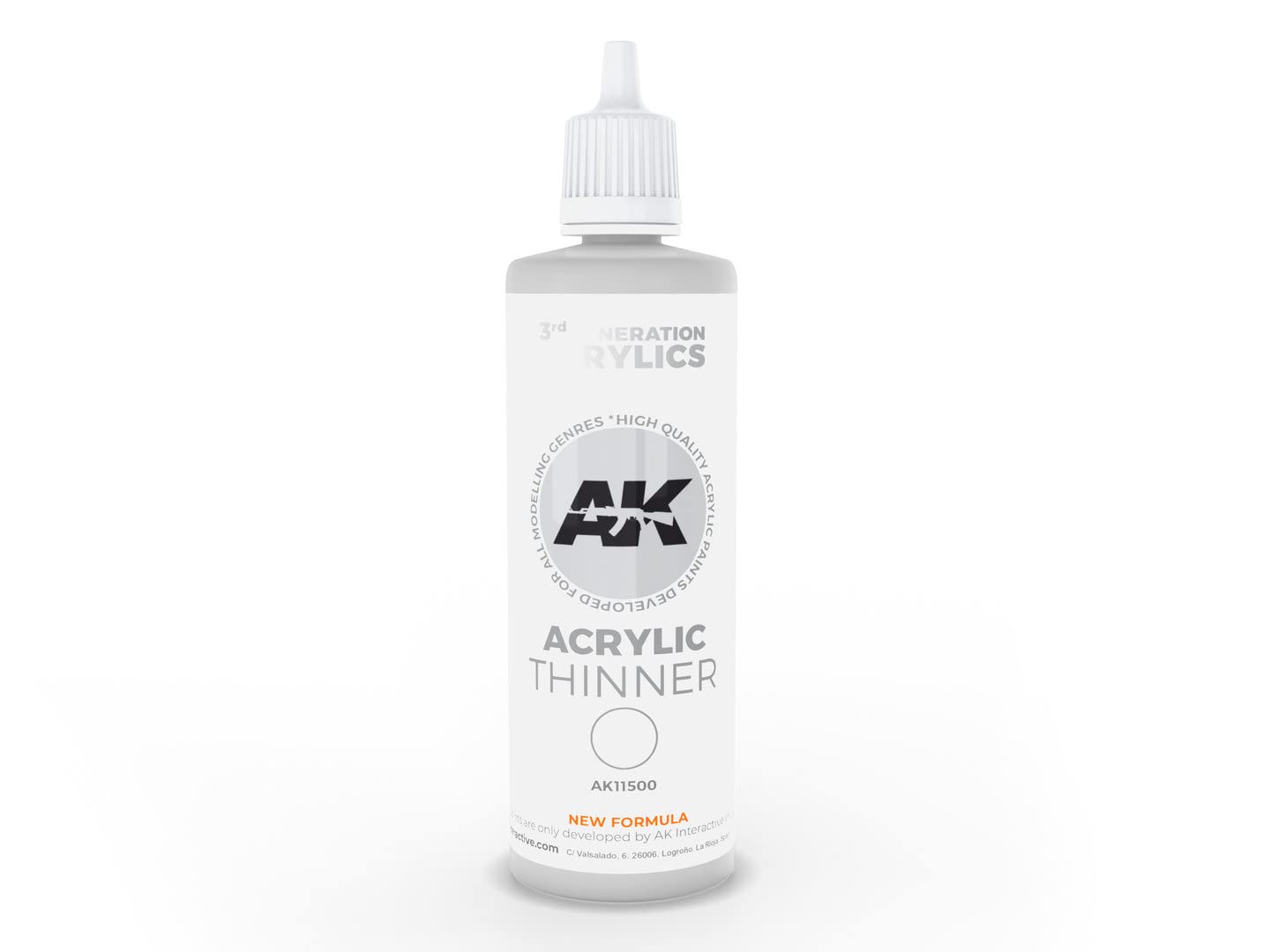 Ak-Interactive 3Rd Gen Thinner 100Ml - Model Building Paints And Tools # 11500