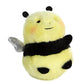 Aurora® Round Rolly Pet™ Bee Happy™ Stuffed Animal - Adorable Companions - On-The-Go Fun - Yellow 5 Inches