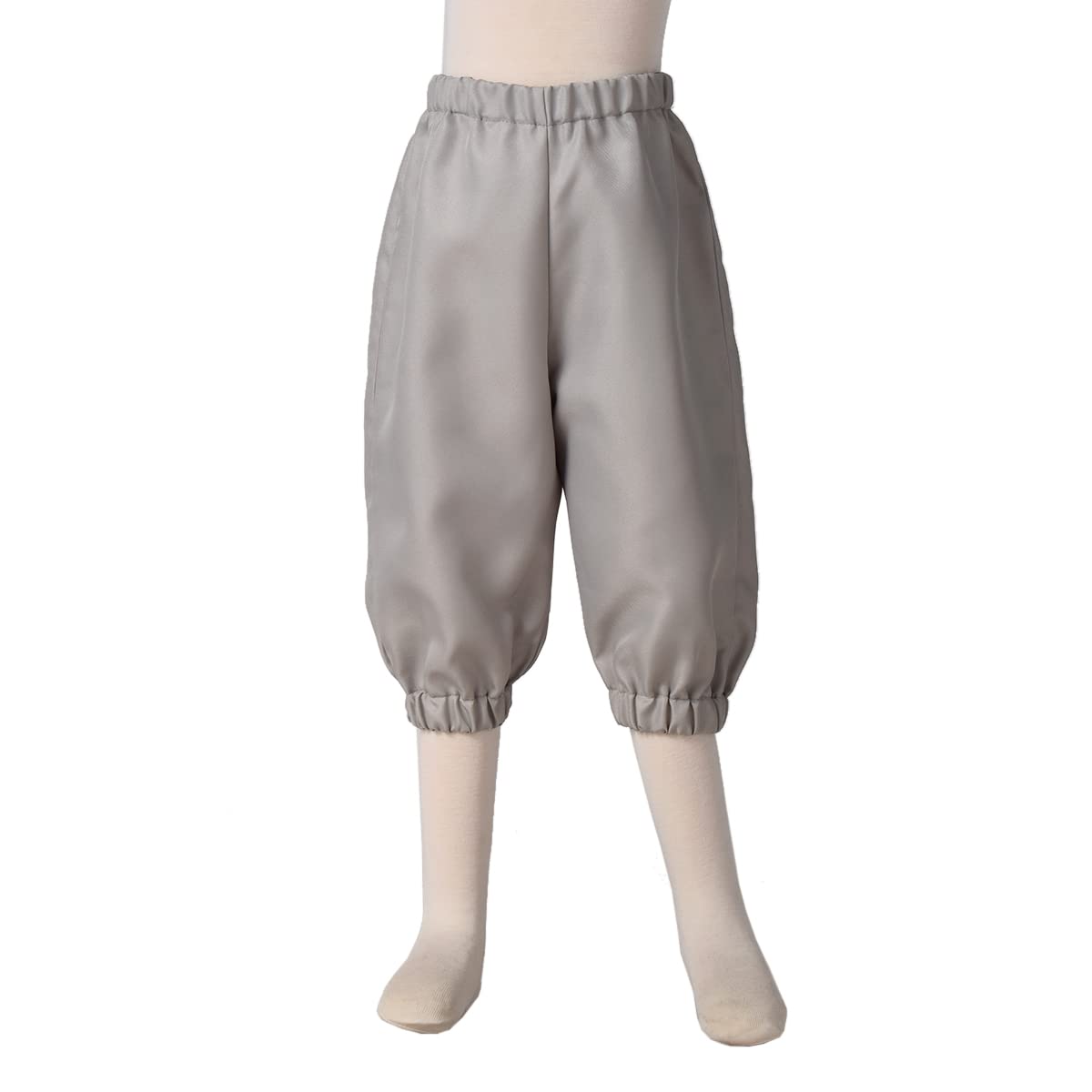BPURB Boys Colonial Costume 18th Century Colonial Pilgrim Costume Boys Knicker Pants Grey