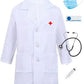 SAMRAT MART Doctor Dress for Boys and Girls with Name Badge, Mask, Strethoscope and Syringe for Fancy dress Competition Communit
