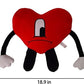 Bad Cute Bunny Plush Figure Toy 9.4 Inch Love Hearth Plush Toys For Kids And Fans Gift For Special Valentinas Christmas Day(Hearth Man)
