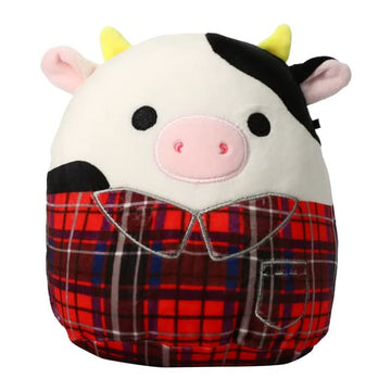 Squishmallows Kellytoy 2022 7.5 '' Fall Squad Plaid Cow