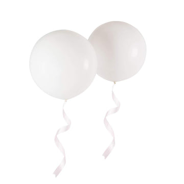 Oupking 24 Inch Giant Round Balloons White 10 Packs Latex Balloons For Photo Shoot Wedding Baby Shower Birthday Party Decoration