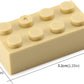 100 Piece Tan Bricks Bulk, Tan 2X4 Building Bricks Flat, Compatible With Lego Parts And Pieces: 2X4 Tan Bricks(Color: Tan)