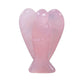 Justinstones Carved Rose Quartz Peace Angel Pocket Guardian Angel Healing Statue 2 Inch