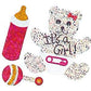 Bulk Roll Prismatic Stickers, Its A Girl/Teddy (100 Repeats)