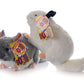 Cute Rabbit 12 Inch Chinchilla Plush Toy Stuffed Animal Toy Plush Animal Doll (Gray + White)