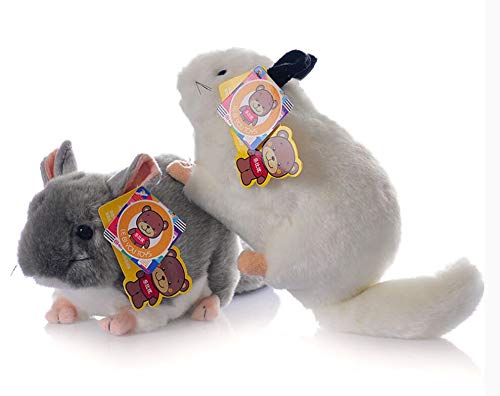 Cute Rabbit 12 Inch Chinchilla Plush Toy Stuffed Animal Toy Plush Animal Doll (Gray + White)
