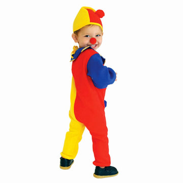 Jsiicennf Halloween Costume Kids Child'S Clown Costumes Jumpsuits Kids Dress Up With Clown Nose, Clown Hat (Small)