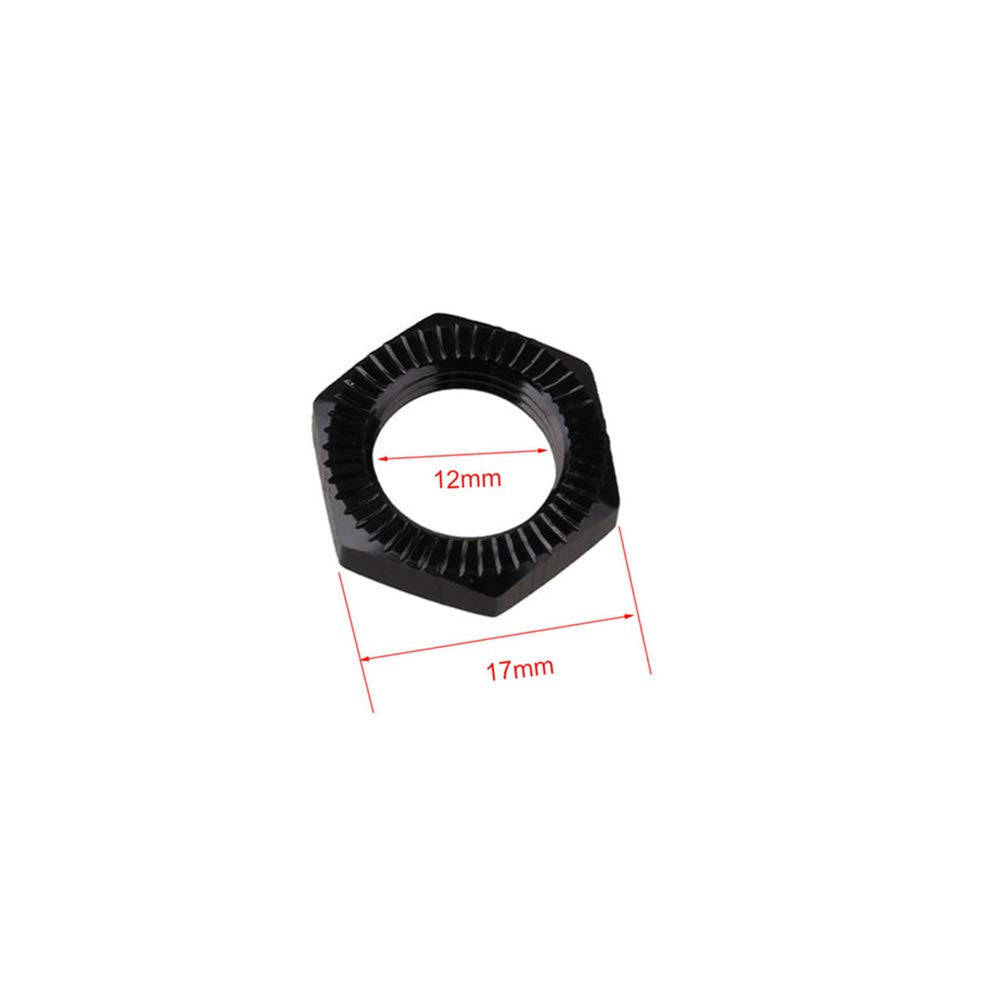 LAFEINA 4PCS 17mm Aluminum Wheel Hex Hub Nut for 1/8 RC Model Car Upgraded Parts (Black)