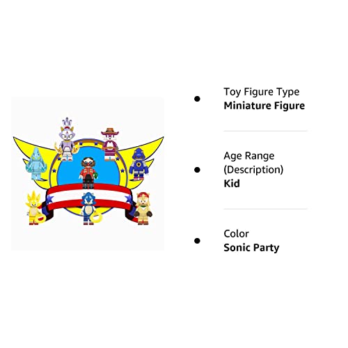 New Sonic Toys Figures Set - Deluxe Action Heroes Toy From Sonic - Gift For Kids (Sonic Party)