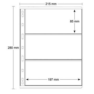 3 Pockets Paper Money Collection Supplies Pages, 10 Sheets Money Stamp Page Holders Currency Collecting Book Album Sleeves for S