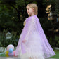 Lovely Mermaid Girls Cape Cloak Princess Shining Halloween Christmas Dress Up Birthday (Purple)