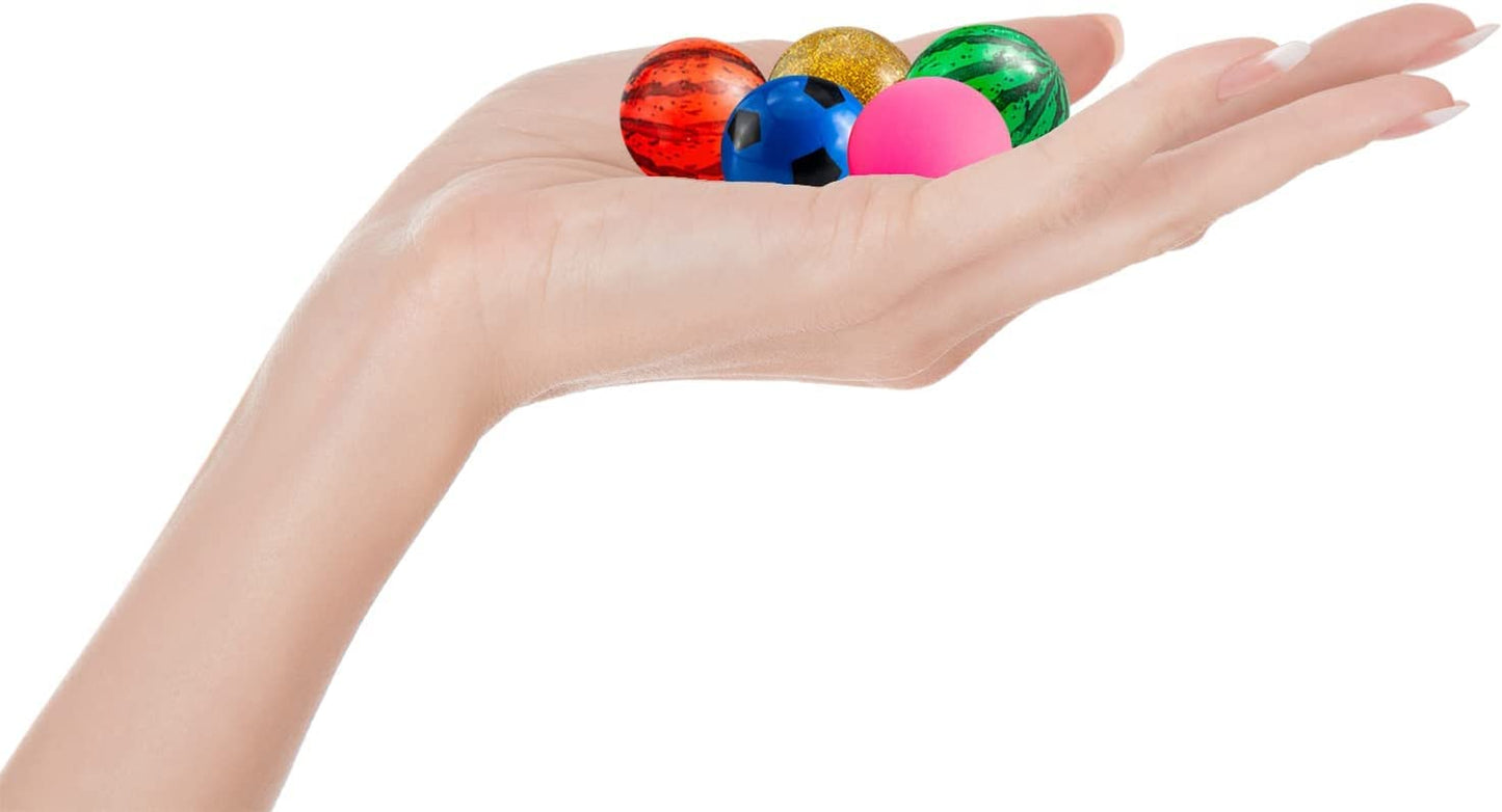 Obtanim 50 Pieces Colorful Bouncy Balls Bulk Mixed Pattern High Bouncing Balls For Kids Party Favors, Prizes, Birthdays Gift (27