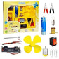 Pe  Educational Electric Bulb And Fan Circuit Toy Set For Kids  Diy Science Experiment Kit With Motor Fan, Light Bulb, Switch,