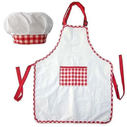 Fancyclub Polyester Children Chef Costume Baby Chef Apron + Hat For Kids Dress|| Chef Cook Apron Costume (23 Years, New Apron),