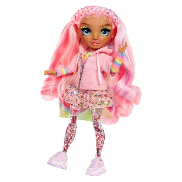 Rainbow High Sparkle And Shine Rosetta (Pink) 11'' Fashion Doll With Liquid Sparkles On Legs, Shake To See Them Shine, Great For
