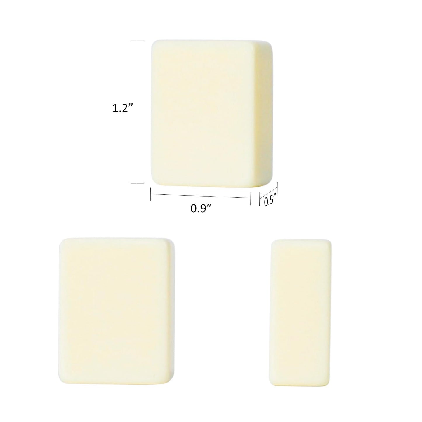 GUSTARIA 32 Pcs Blank Mahjong Tiles Set - 1.2" Ivory Plastic Tiles for American Mahjong, Ideal for Replacing Lost Tiles