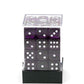 Chessex Dice D6 Sets: Purple With White Translucent - 12Mm Six Sided Die (36) Block Of Dice