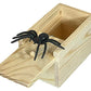 Funfamz Mini Spider Prank Box - Surprise Wooden Gag Gift, Perfect For Birthday, April Fools Day, Harmless Joke With Rubber Spider, Startling & Reusable Prank Kit