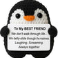 YACO STORE Funny Gifts For Bestie Birthday, Best Fun Friend Gifts For Women, Cool Handmade Crochet Mini Positive Penguin