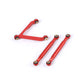 RZXYLRC Aluminum Alloy Rod Link Suspension Linkage Kit for 1/24 RC Crawler Car SCX24 Deadbolt AXI90081 AXI00004 Upgrades (Red)