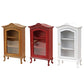 Dollhouse Furniture Display Shelf 1:12 Scale Miniature Bookshelf Cabinet Decoration Classic Wooden Storage For Mini Artificial House Accessories (Red)