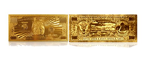 American Art Classics Gold Million Dollar Bill Commemorative - Small Steel Replica