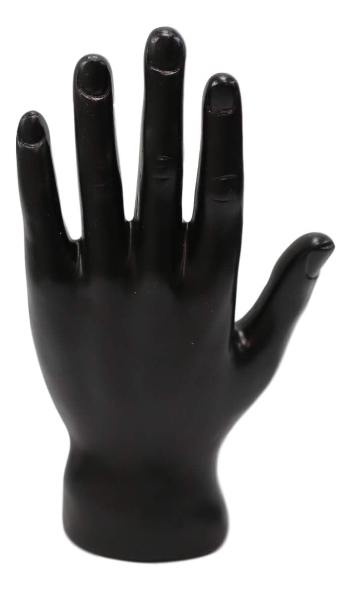 Ebros Gift Ancient Mystical Psychic Fortune Teller Chirology Palmistry Hand Palm With Lines And Symbols Figurine Decor Witchcraft Spiritual Divinity Statue For Palmists Readers (Black)