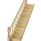 Miniature Stairs 1:12 Scale Dollhouse Furniture Wooden Handrail Diy Unpainted Staircase Dollhouse Accessories Pre-Assembled Steps Model (Left-Handrail)