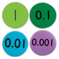 Eai Education Quietshape Foam Place Value Disks Thousandths To Ones: Set Of 120