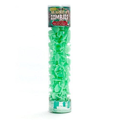 Zombie Action Figures - 100 Glow In The Dark Figurines With 14 Unique Sculpts - Includes Zombies, Pets, Gravestones, And Humans - Encourages Imaginative Play, Great Party Favor Or Gift For Kids