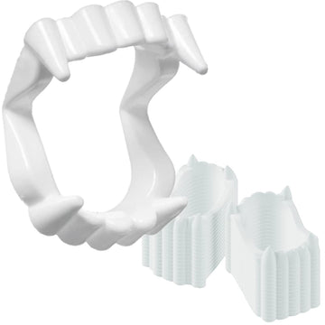 The Dreidel Company Halloween White Teeth Fangs Teeth, Costume, Funny Halloween Dress-Up, Pretend Play Decoration (48-Pack)