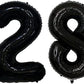 CollectiveMed. Number Foil Balloon 16 Inch  Black Colour (BLACK28)