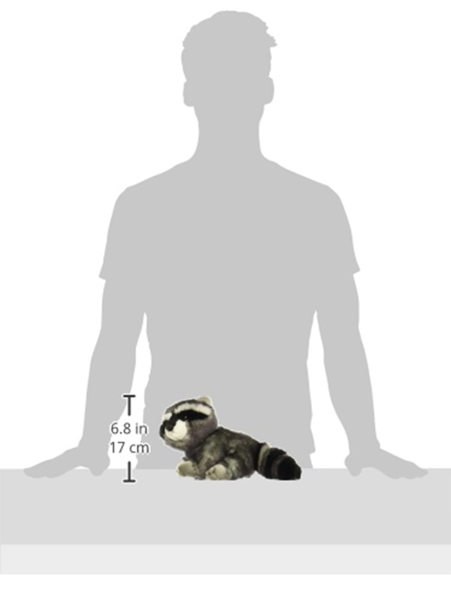 Aurora® Miyoni® Raccoon Stuffed Animal - Gray, 10 Inches, Lifelike Detail, Polyester, Model 26176