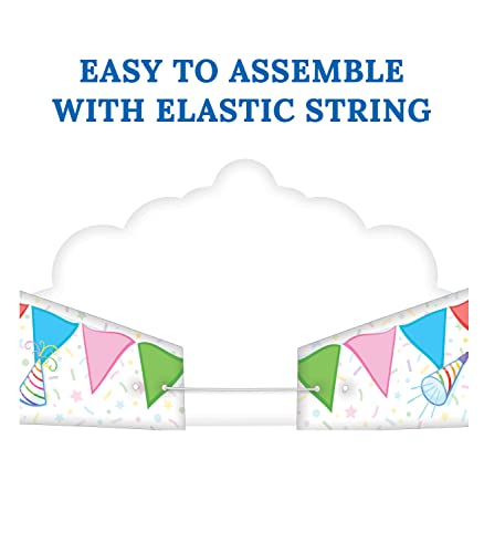 Carson Dellosa 30-Piece Birthday Crown Set, Colorful Party Hats for School and Kids Parties, Gift Bags, Elementary and Kindergar