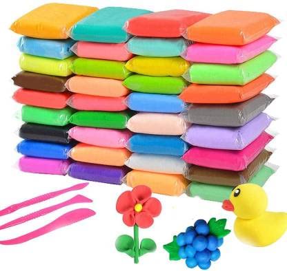 Clay Set For Kids With Tools  Multicolor Diy Ultra Light Modelling Bouncing Clay (36 Colors)