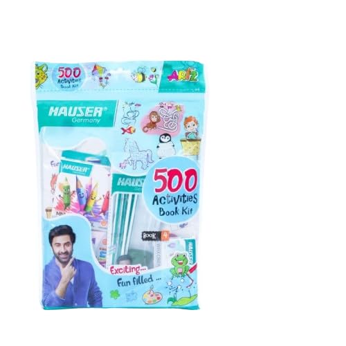 Hauser Art 500 ACTIVITY BOOK for kids | 1 Kit Contains: 1 Piece500 Activities book, PiecesWooden Pencil 1 Piece  Eraser Arttv