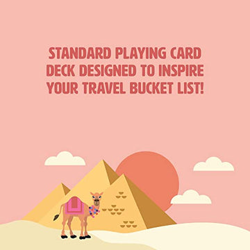 Ridleys Games: Travel Destinations Playing Cards | Full Deck of Cards with 54 Unique Travel Destinations | Travel Fun Facts on