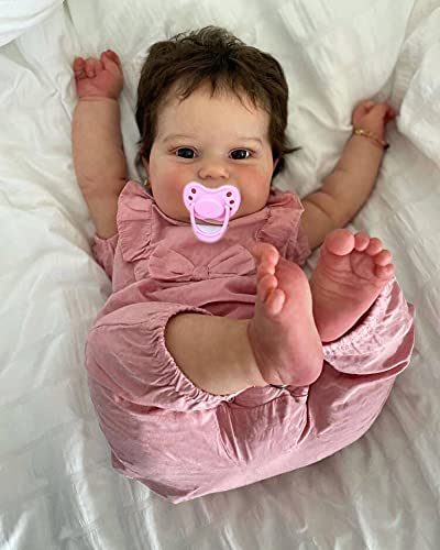 Kokomandy Cute 24Inch Realistic Reborn Baby Dolls Toddler Girl That Look Real Soft Silicone Weighted Newborn Bebes Reborn With B