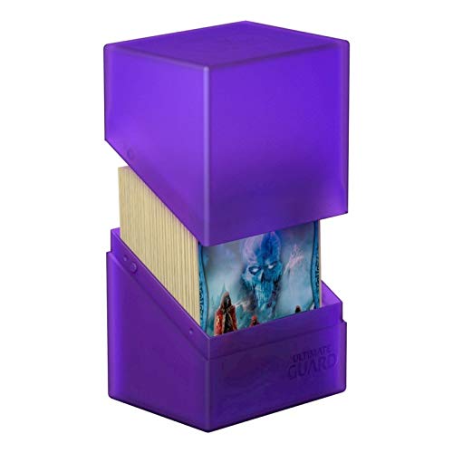 Ultimate Guard Boulder 80+, Deck Case For 80 Double-Sleeved Tcg Cards, Amethyst, Secure & Durable Storage For Trading Card Games, Soft-Touch Finish