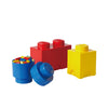 Room Copenhagen, Lego Storage Brick Multipack - Includes 3 Stackable Bricks - 3-Piece, Classic Colors (40140601)