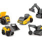 DICKIE TOYS 203722008 Volvo Micro Workers, 5-Piece Toy Set, Excavator, Construction Site Set, Construction Vehicles, Constructio