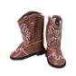 American Fashion World Brown American Eagle Cowgirl Boots for 18-Inch Dolls | enhanced Quality & Trendy Design | Dolls Shoes | Shoe Fashion for Dolls for Popular Brands