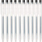 Muji Smooth Gel Ink Ballpoint Pen Knock Type 10-Pieces Set, 05 Mm Nib Size, Black