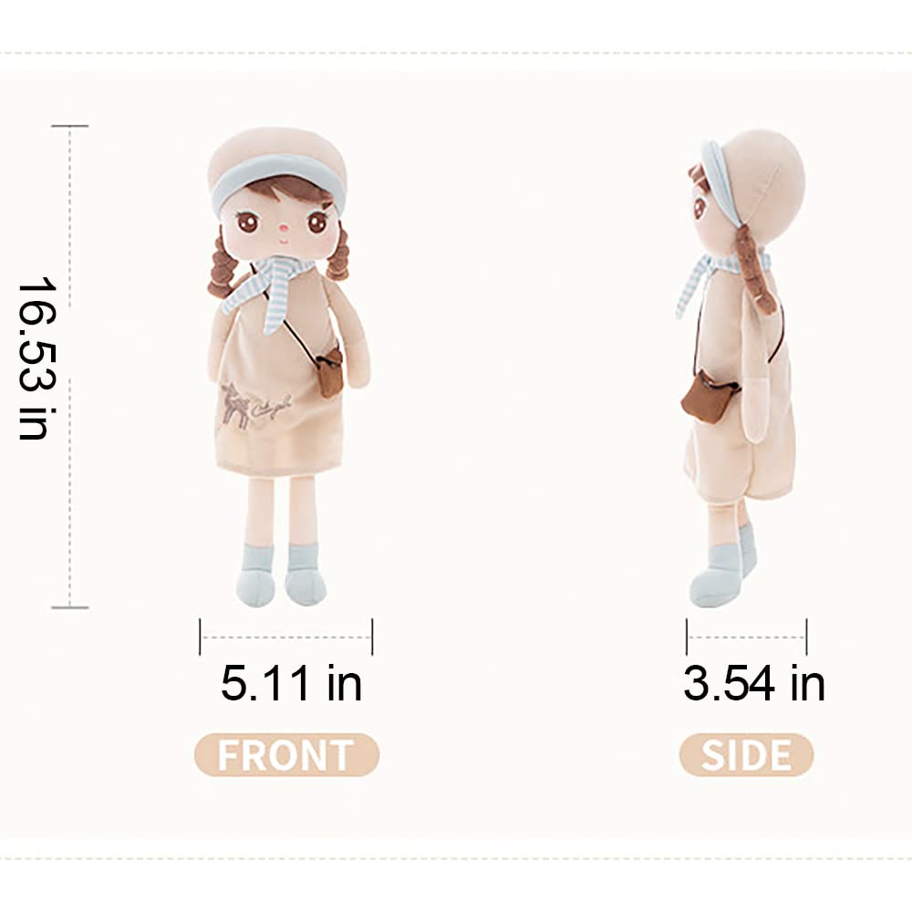 Gesuche 16 limited availability Princess Doll  Cute Pigtail-Girl with a Hat Plush Doll  Soft Dolls Baby Girl Gifts  Non-Toxic Soft Skin-Friendly PP Cotton Plush Stuffed Angela (Bright Orange)