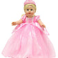 American Fashion World Pink Sparkle Princess Set for 18-Inch Dolls |Crown Included | enhanced Quality & Trendy Design | Dolls Clothes | Outfit Fashions for Dolls for Popular Brands