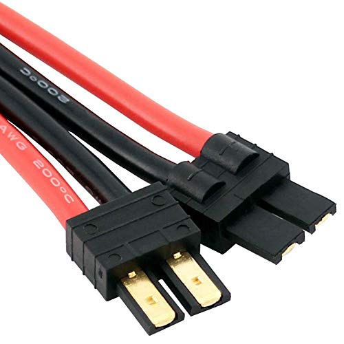 BINYEAE FLASH HOBBY 2pcs T Male to 4.0mm Banana Plug Connector Adaptor Cable14AWG for Lipo Battery Balance Charging